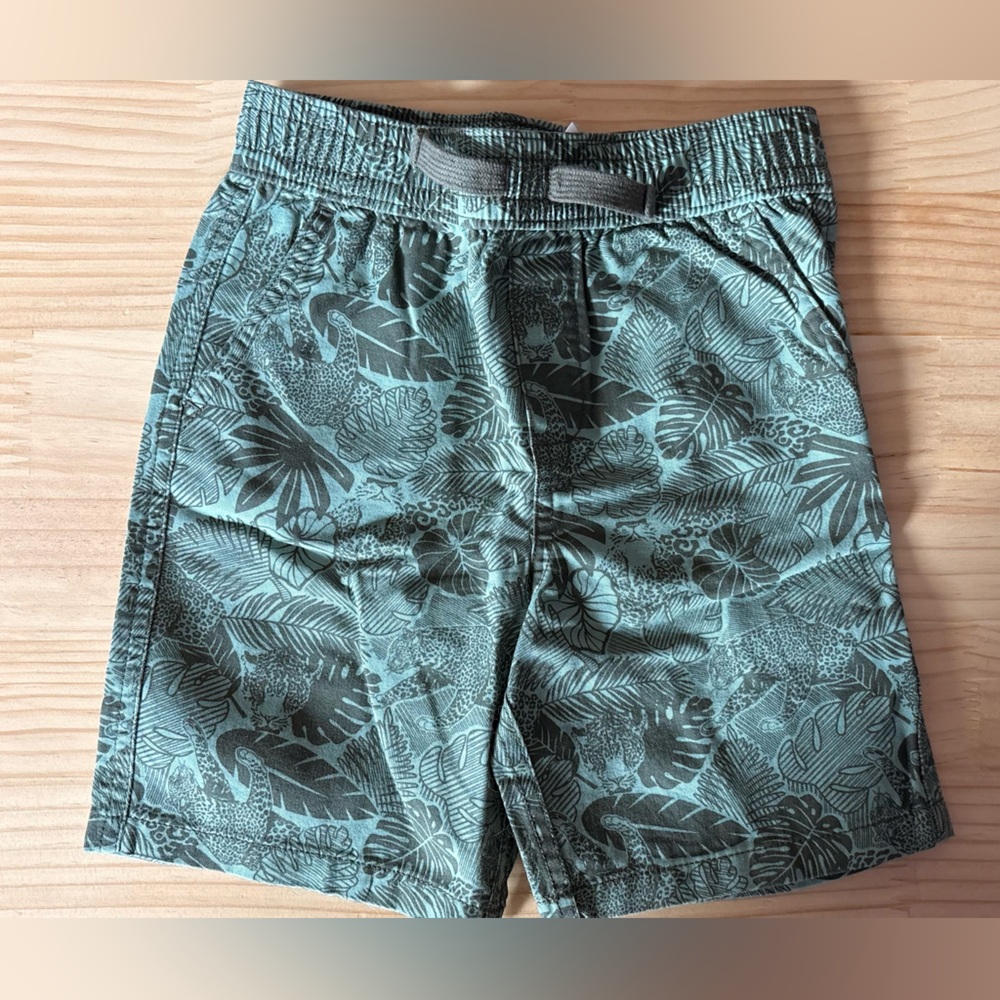 Garanimals Teal and Dark Green Tropical Print Shorts